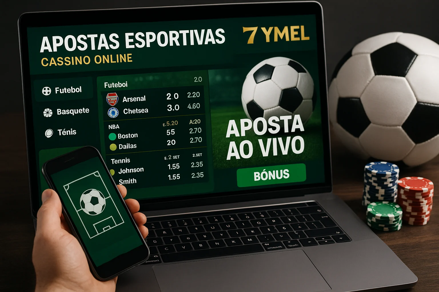 Apostas esportivas no cassino online 7YMEL